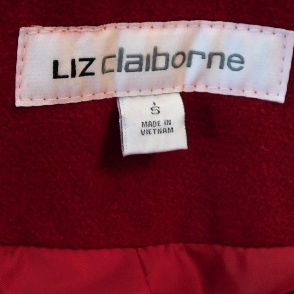 NWOT Liz Claiborne Red Single Breast Coat - Picture 14 of 16